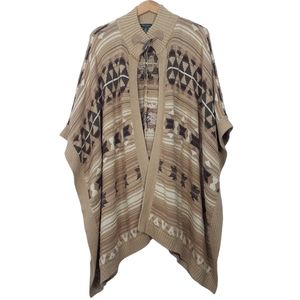 Lauren Ralph Lauren Brown and Tan Knit Shrug